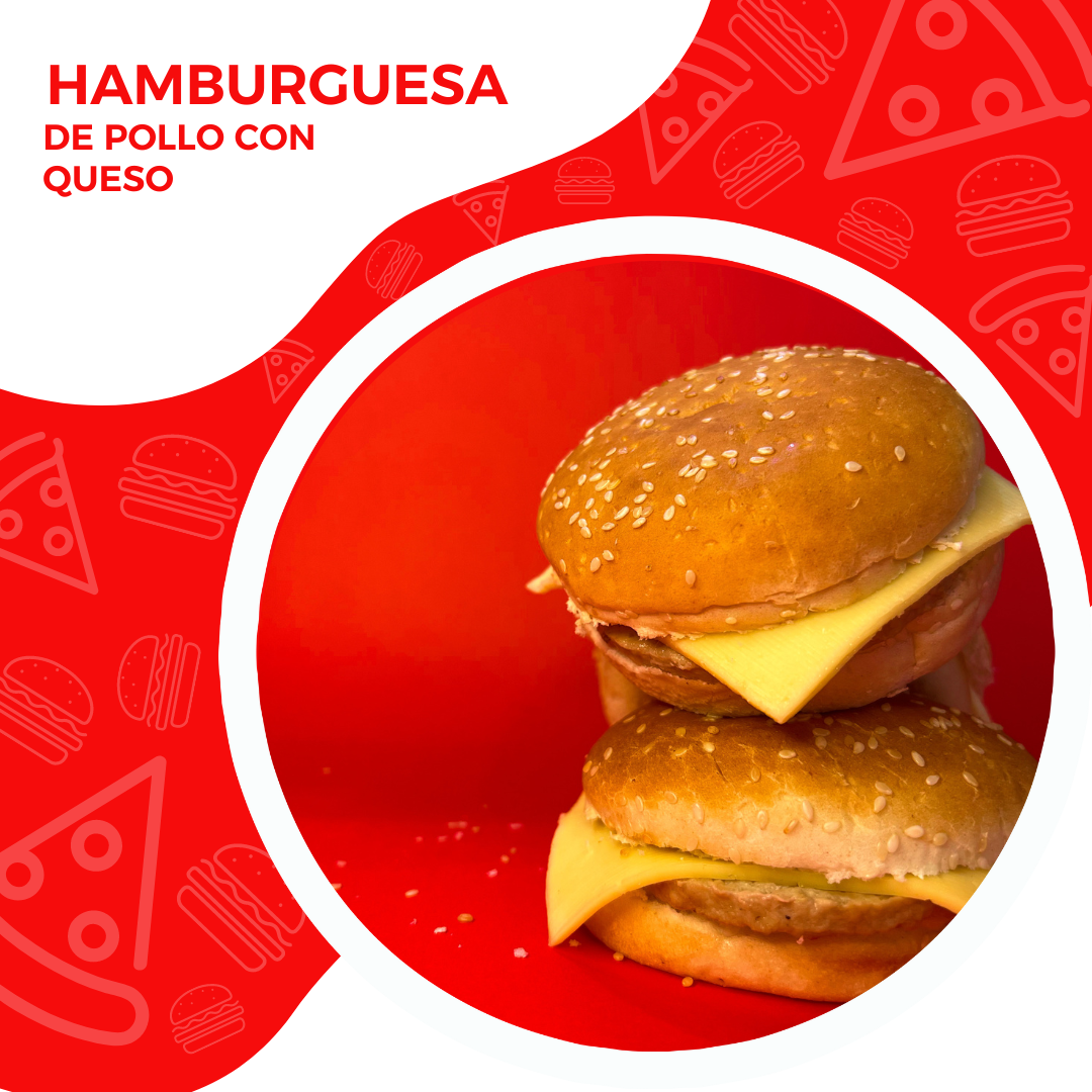 HAMBURGUESA DE POLLO CON QUESO