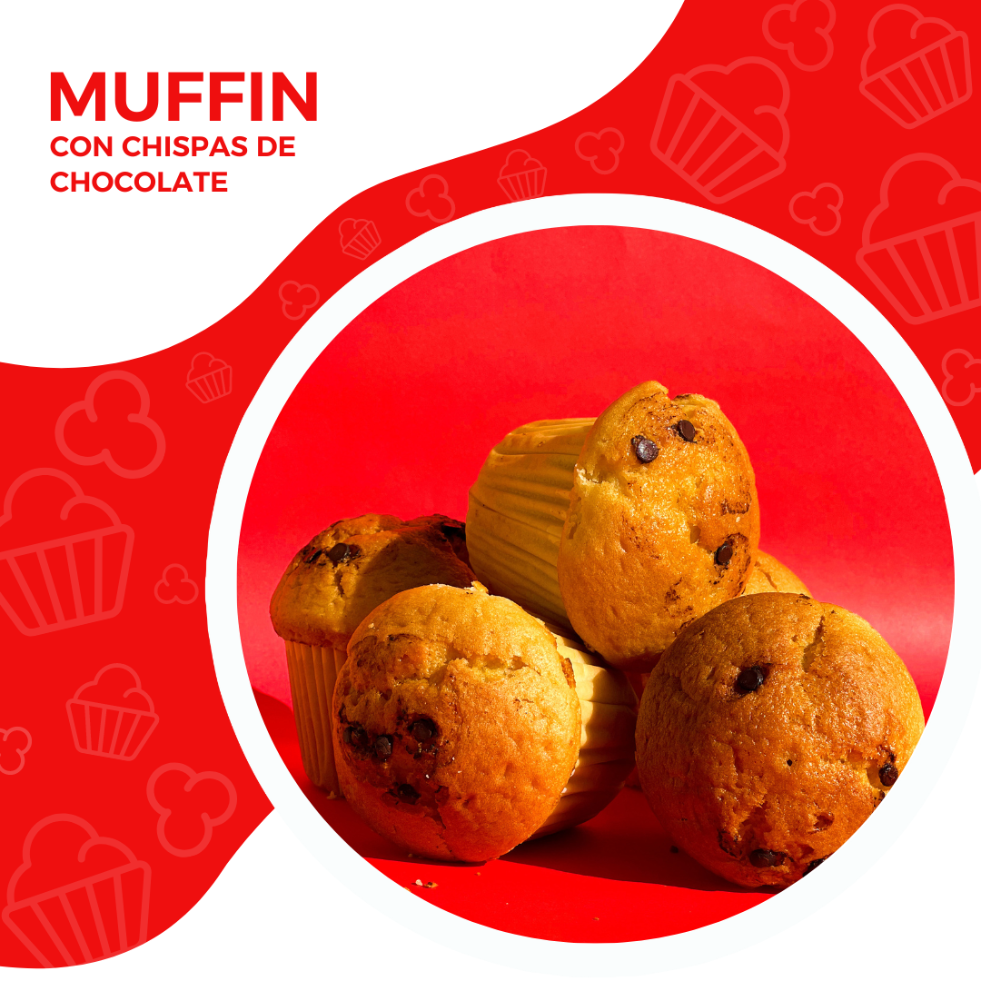 MUFFIN CON CHISPAS DE CHOCOLATE